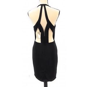 NWOT forever 21 love 21 little black open back halter dress